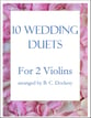 10 Wedding Duets for 2 Violins P.O.D. cover